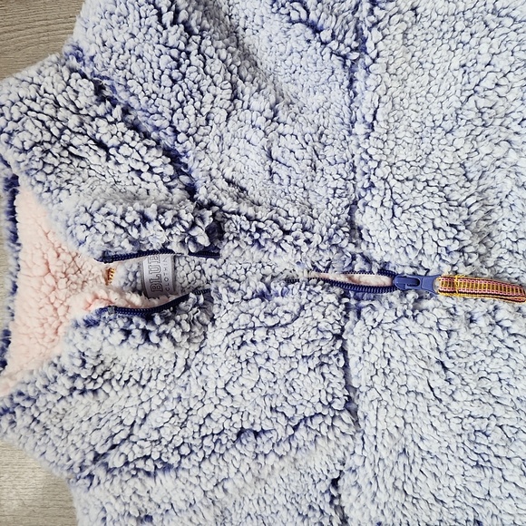 Snuggle Cozy Sherpa Teddy Half-Zip pullover Size Large Snow Day Winter Warm - Picture 2 of 8